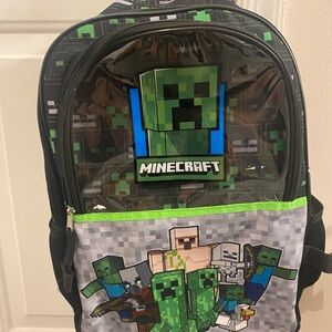 Minecraft Green and Black Kids Backpack